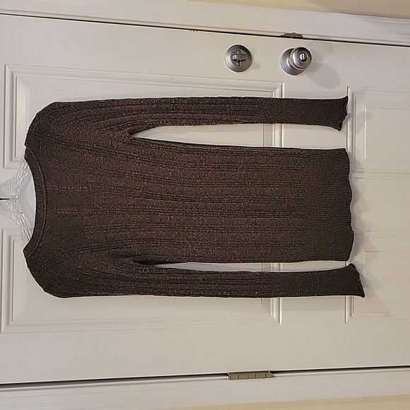 LADIES Active Basic v neck gray pullover sweater - Picture 4 of 4